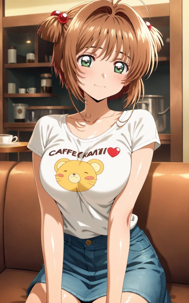 【発情美少女】カードキ〇プターさくら 木之〇桜 室内イチャイチャ編【画像生成マン】 無料エロ漫画（同人誌）サンプル画像005