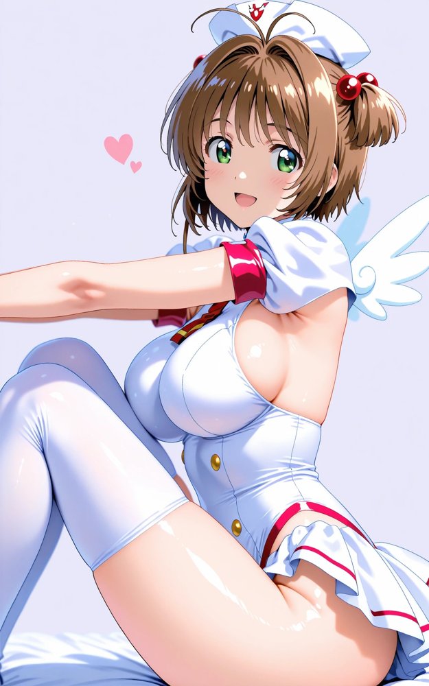 【発情美少女】カードキ〇プターさくら編【画像生成マン】 無料エロ漫画（同人誌）サンプル画像003