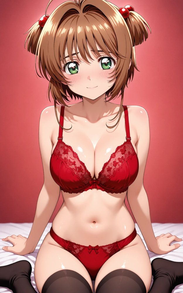 【発情美少女】カードキ〇プターさくら 木之〇桜 室内イチャイチャ編【画像生成マン】 無料エロ漫画（同人誌）サンプル画像009