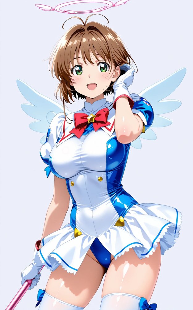 【発情美少女】カードキ〇プターさくら編【画像生成マン】 無料エロ漫画（同人誌）サンプル画像004
