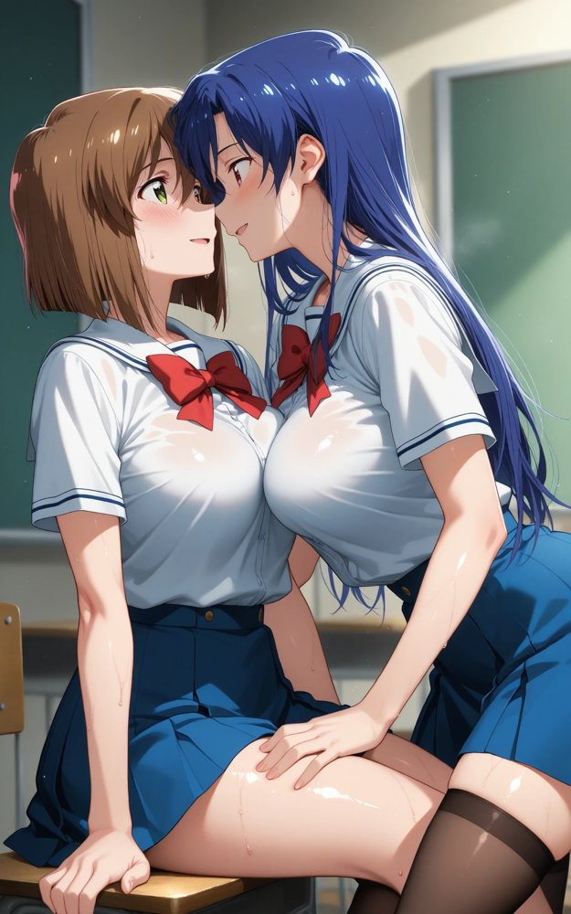 【発情美少女】【百合】アイドル☆スター 如月☆早×萩☆雪歩【画像生成マン】 hitomi無料エロ漫画（同人誌）サンプル画像028