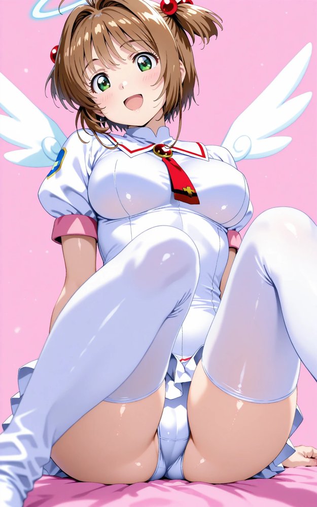 【発情美少女】カードキ〇プターさくら編【画像生成マン】 無料エロ漫画（同人誌）サンプル画像005