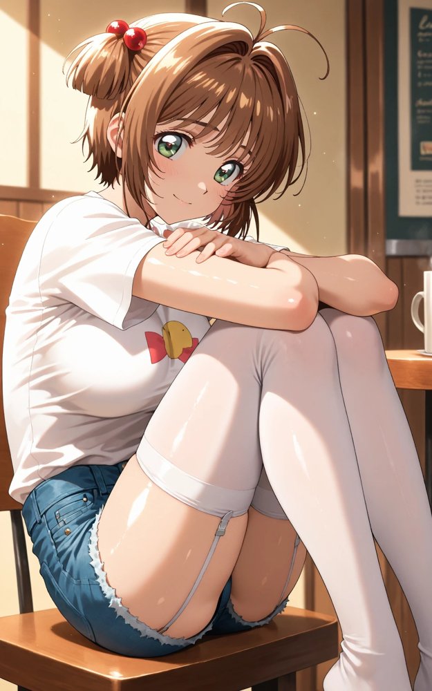 【発情美少女】カードキ〇プターさくら 木之〇桜 室内イチャイチャ編【画像生成マン】 無料エロ漫画（同人誌）サンプル画像018