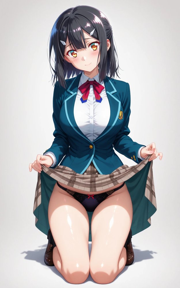 【発情ヒロイン】プリ〇マ☆イリヤ  美遊・エー〇ルフェルト  制服編【画像生成マン】 hitomi無料エロ漫画（同人誌）サンプル画像027