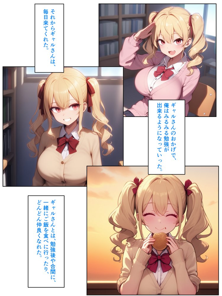 優等生の金髪ツインテの巨乳ギャルさんとラブラブエッチする話【ぬぽぬぽらぼ】 hitomi無料エロ漫画（同人誌）サンプル画像013