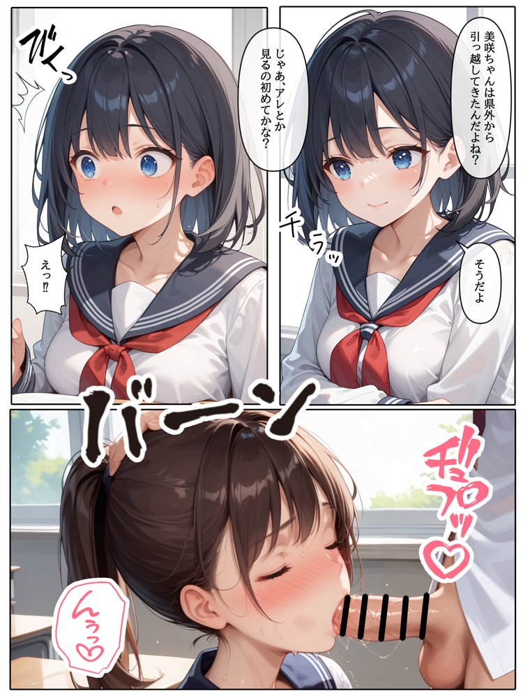 【コミック版】性処理学園〜性処理と転校生編〜【AOI】 無料エロ漫画（同人誌）サンプル画像034