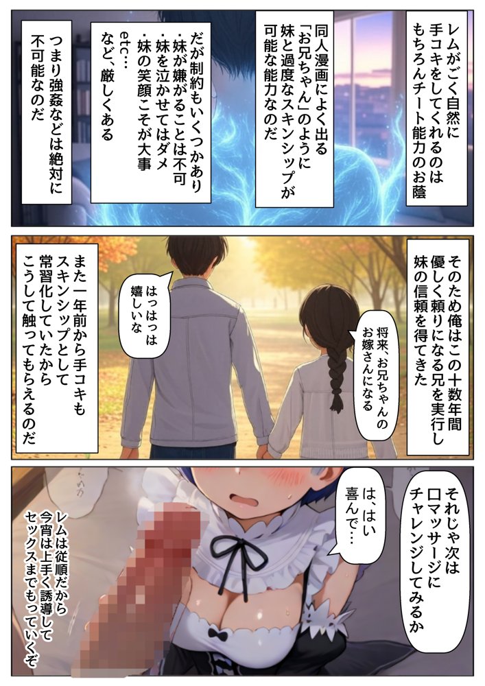 俺は大好きなリゼロのお兄ちゃんになる《セリフ有りCG版》〜《お兄ちゃんに転生》〜【『妹＆幼馴染』大好き商店（byハマダ殿下）】 無料エロ漫画（同人誌）サンプル画像060