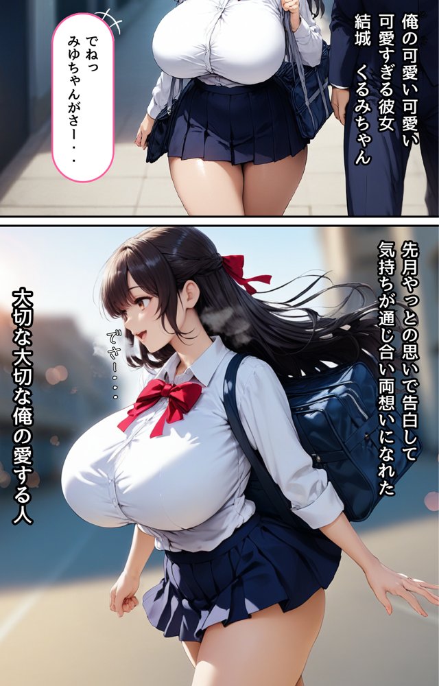 【悲報】俺の最愛の人がオヤジに〇〇されてまさかの俺は無事（？）クールギャルに搾り取られました。【くりきんとん】 無料エロ漫画（同人誌）サンプル画像034