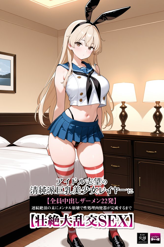 アイドル志望の清純派巨乳美少女レイヤーに【全員中出しザーメン22発】連続絶頂の末にメンタル崩壊で性処理肉便器が完成するまで【壮絶大乱交SEX】第3回＜イメージ:島◯（艦◯◯れ◯しょん）風＞【レイヤー孕ませ隊】 無料エロ漫画（同人誌）サンプル画像011