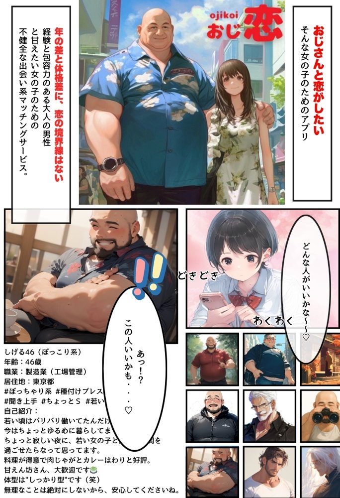 おじさん限定マッチングアプリ【おじ恋】で処女捧げちゃいました。【種付け出版】 無料エロ漫画（同人誌）サンプル画像017