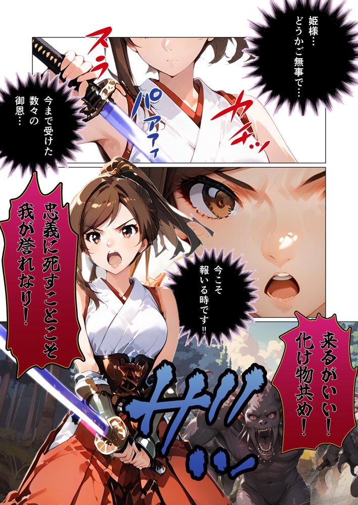 女剣士キョウカ【らくさい】
