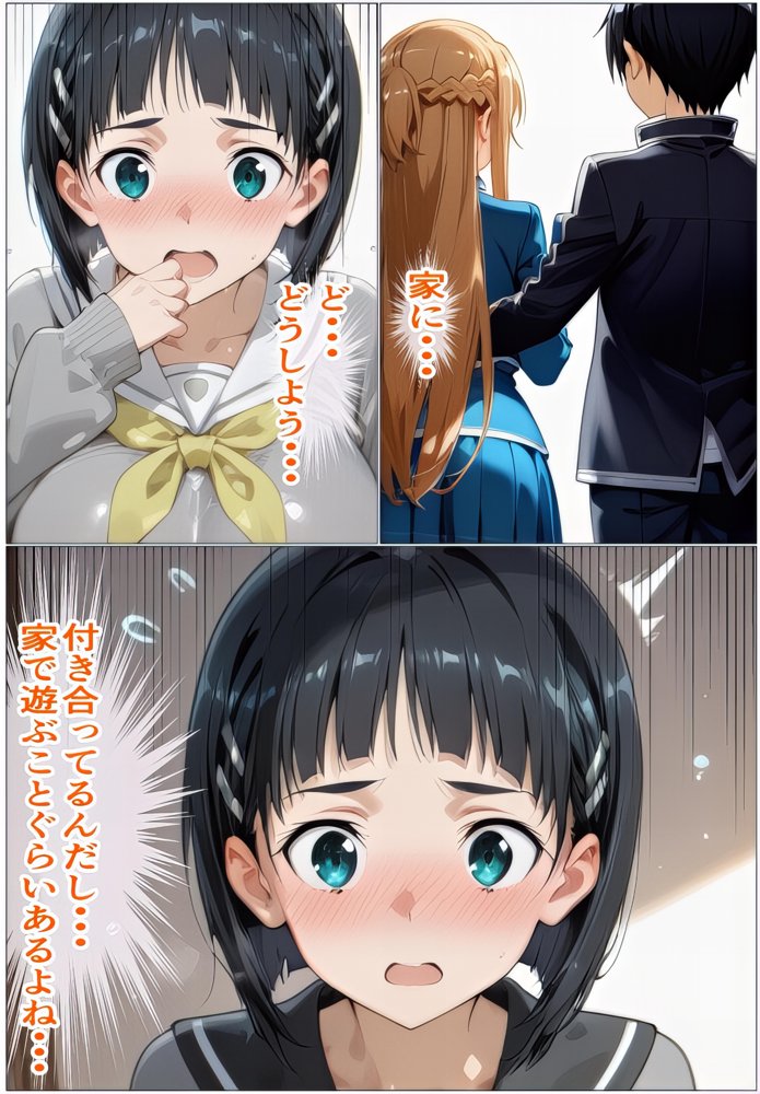 『限定割引』黒の剣士の三角関係〜めちゃくちゃに抱かれたいアスナ・兄のSEXを聞いて発情する直葉〜【東京アキバ同人倶楽部】 hitomi無料エロ漫画（同人誌）サンプル画像002