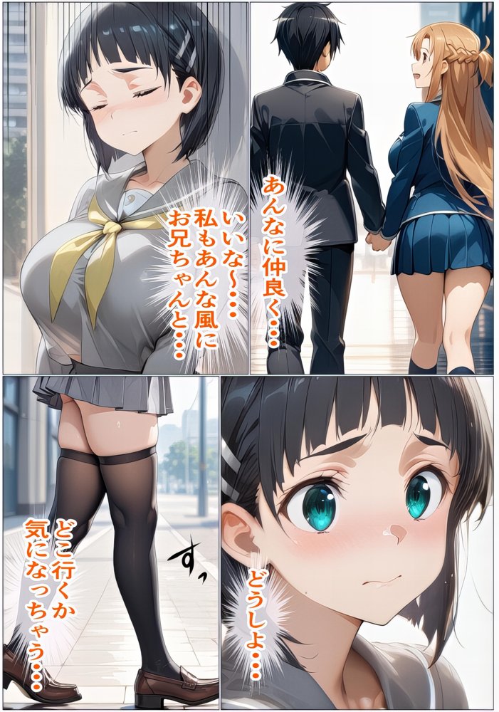 『限定割引』黒の剣士の三角関係〜めちゃくちゃに抱かれたいアスナ・兄のSEXを聞いて発情する直葉〜【東京アキバ同人倶楽部】 hitomi無料エロ漫画（同人誌）サンプル画像027