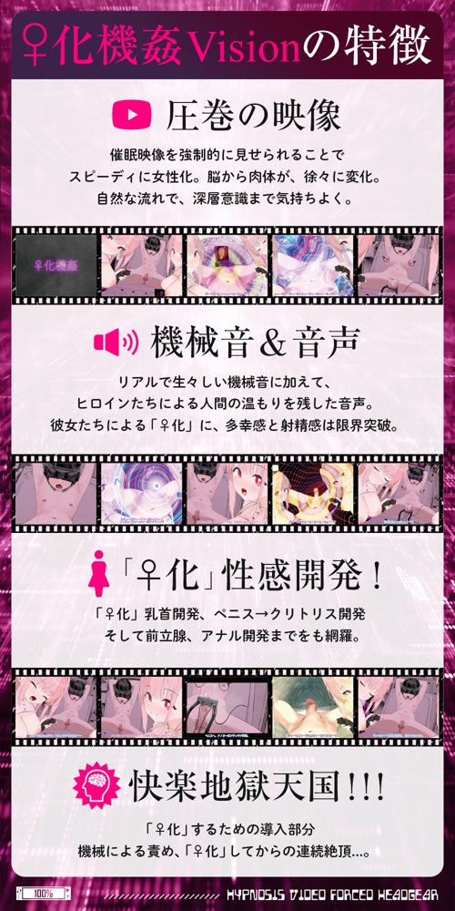 【催〇映像】TS女体化UNIT「♀化機姦Vision」〜脳汁∞の絶頂ビデオがあなたを永久に♀化する〜【空心菜館】 エロ同人誌画像 006