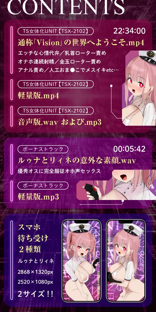 【催〇映像】TS女体化UNIT「♀化機姦Vision」〜脳汁∞の絶頂ビデオがあなたを永久に♀化する〜【空心菜館】 エロ同人誌画像 008