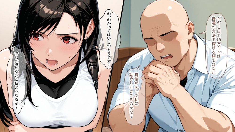 ティファの借金返済愛人生活【異世界牧場（牛）】 hitomi無料エロ漫画（同人誌）サンプル画像006