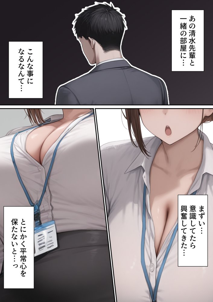 会社の先輩と秘密の関係になる話【るに】 無料エロ漫画（同人誌）サンプル画像012