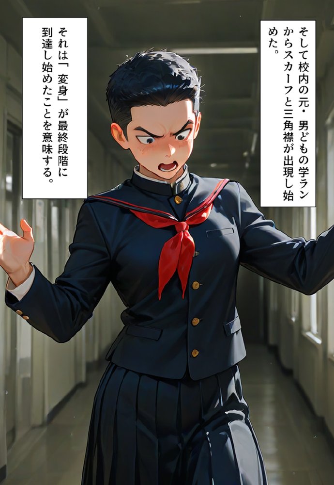 全校女体化★スクールジャッジ〜謎の美少女の裁きはセーラー服で下される〜【真城の秘宝館】 エロ同人誌画像 047