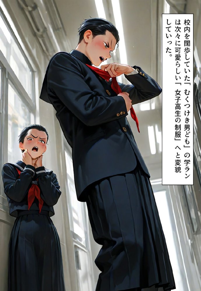 全校女体化★スクールジャッジ〜謎の美少女の裁きはセーラー服で下される〜【真城の秘宝館】 エロ同人誌画像 048