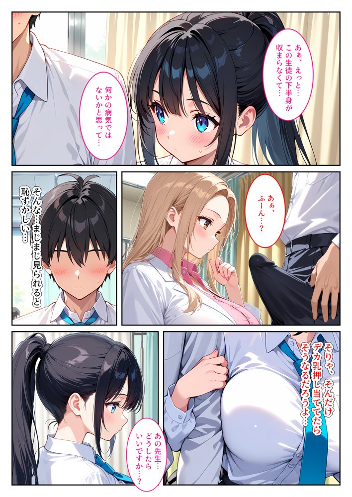 快楽に目覚めた無垢な爆乳風紀委員長とドMなギャル保健医に射精管理されています！【StudioSR（妹･人妻･巨乳推し）】 無料エロ漫画（同人誌）サンプル画像008