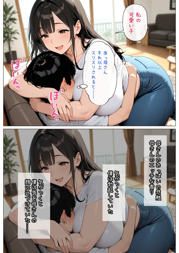 【漫画版】未亡人の母さんと実家でいちゃラブセックス【ヒミツ研究クラブ】