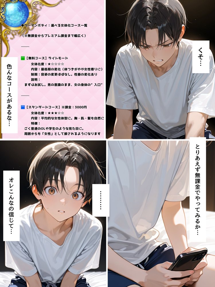 女体化アプリに課金してOL性活はじめました【チョコラッテ】 無料エロ漫画（同人誌）サンプル画像008