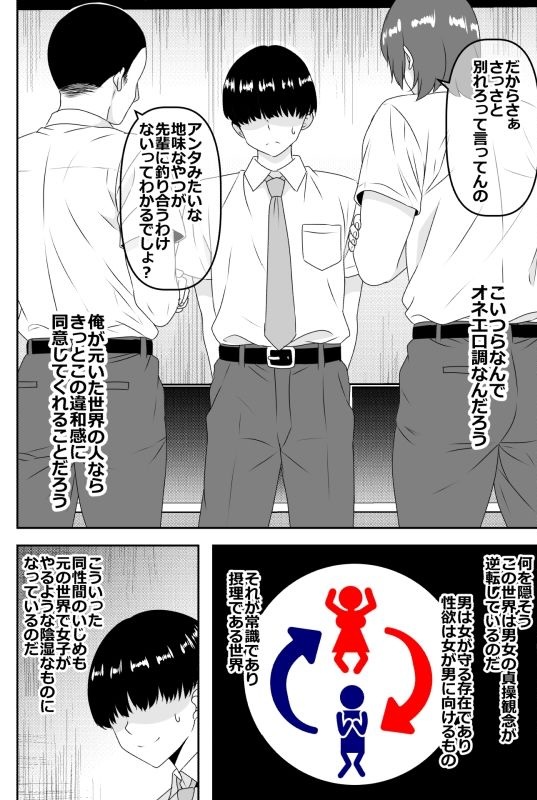 【貞操逆転】頼れる王子様系の先輩、初Hでくっそ情けない腰ヘコ早漏セックスを披露してしまう【割り箸効果】このエロ漫画（同人誌）の無料サンプル画像