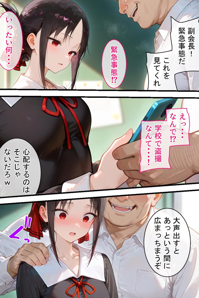 憧れの処女ヒロインが絶倫おじさんによって快楽堕ち性●隷にされる話 四宮かぐや編【のびのびのびっくす】 hitomi無料エロ漫画（同人誌）サンプル画像027