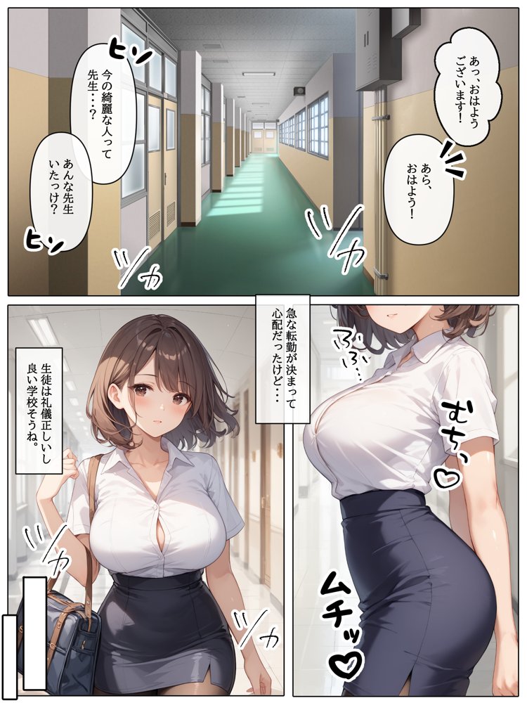 【コミック版】性処理学園〜転勤・処女教師編〜【AOI】 hitomi無料エロ漫画（同人誌）サンプル画像001