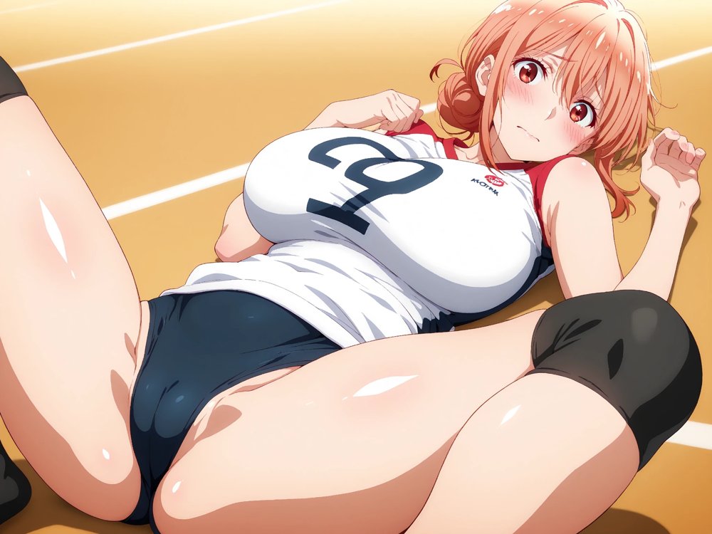 【発情ヒロイン】【ガハママ】ブルマ妻の汗だくレッスン  〜コートに響く禁断の喘ぎ〜【画像生成マン】 hitomi無料エロ漫画（同人誌）サンプル画像004