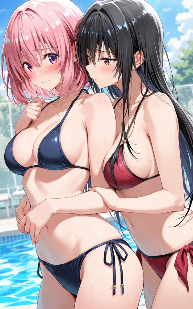 【発情ヒロイン】【百合】To L☆VEる -とらぶる- 古☆川唯×モ☆編【画像生成マン】 hitomi無料エロ漫画（同人誌）サンプル画像003