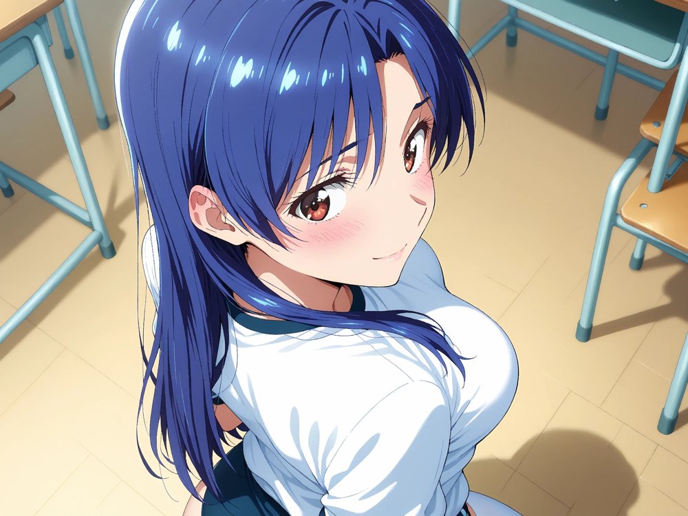 【雌イキヒロイン】アイドルマ●ター  如●千早  ブルマでスポンサーおじさんにご奉仕【画像生成マン】 hitomi無料エロ漫画（同人誌）サンプル画像006