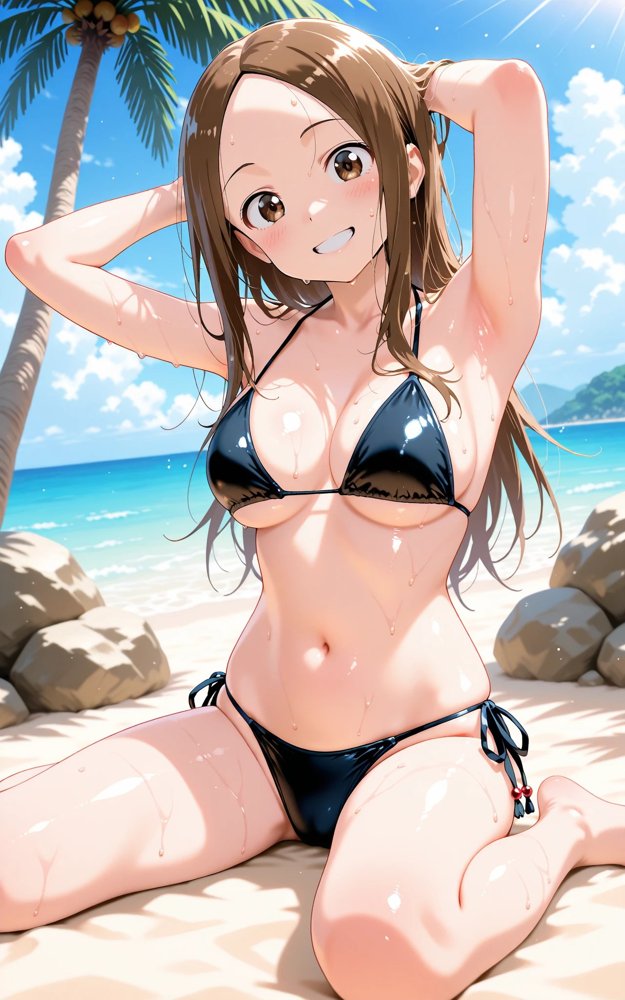 【発情美少女】からかい上手の高☆さん【画像生成マン】 hitomi無料エロ漫画（同人誌）サンプル画像008