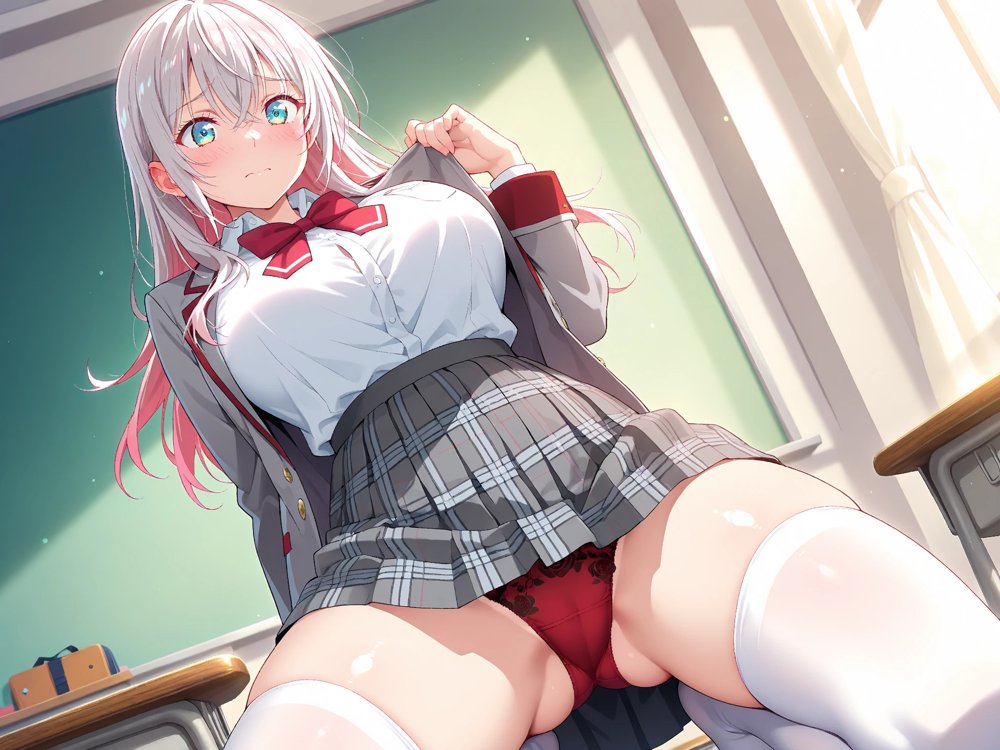 【雌イキヒロイン】ロシデレ  アーリャさん  〜用務員のおじさんと制服のまま誰もいない旧校舎で〜【画像生成マン】