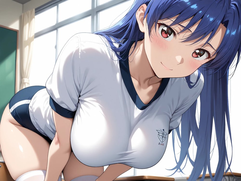 【雌イキヒロイン】アイドルマ●ター  如●千早  ブルマでスポンサーおじさんにご奉仕【画像生成マン】 hitomi無料エロ漫画（同人誌）サンプル画像008