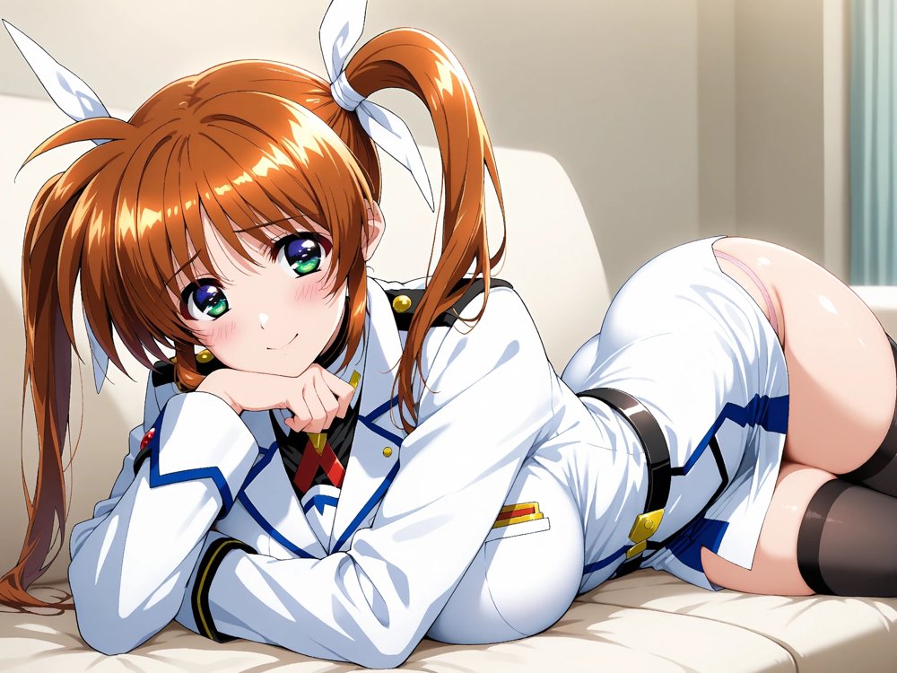 【雌イキヒロイン】魔法少女リ●カルなのは  おじさんと禁断の魔力供給  〜バリアジャケットのまま濃厚ザーメン注入〜【画像生成マン】 hitomi無料エロ漫画（同人誌）サンプル画像008