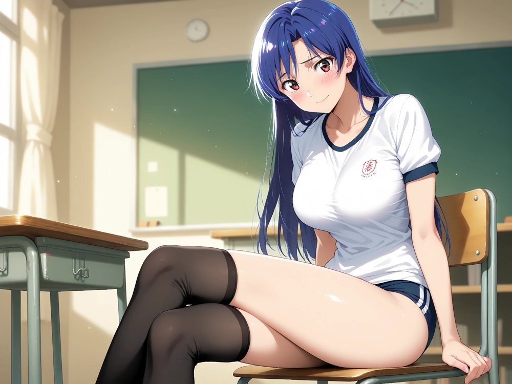 【雌イキヒロイン】アイドルマ●ター  如●千早  ブルマでスポンサーおじさんにご奉仕【画像生成マン】 hitomi無料エロ漫画（同人誌）サンプル画像009