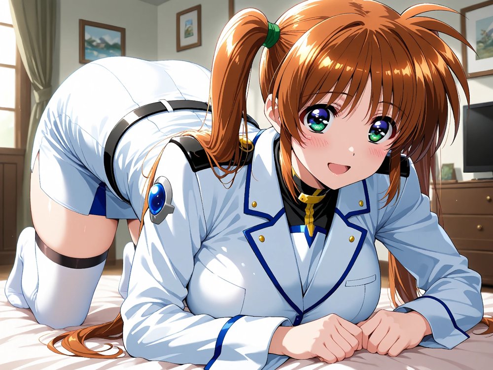 【雌イキヒロイン】魔法少女リ●カルなのは  おじさんと禁断の魔力供給  〜バリアジャケットのまま濃厚ザーメン注入〜【画像生成マン】 hitomi無料エロ漫画（同人誌）サンプル画像011