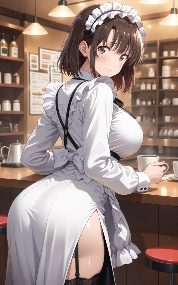 【発情ヒロイン】冴えない彼女〇育てかた  加〇恵  メイド編【画像生成マン】