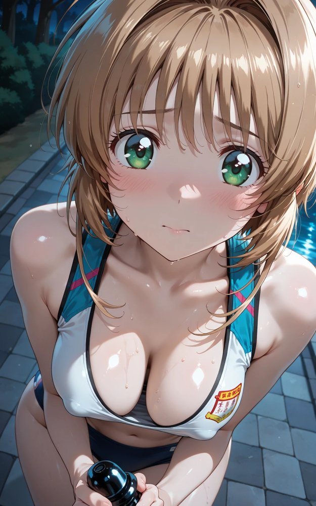 【発情ヒロイン】カードキ〇プターさくら 木〇本桜 屋外ブルマ編【画像生成マン】 hitomi無料エロ漫画（同人誌）サンプル画像015
