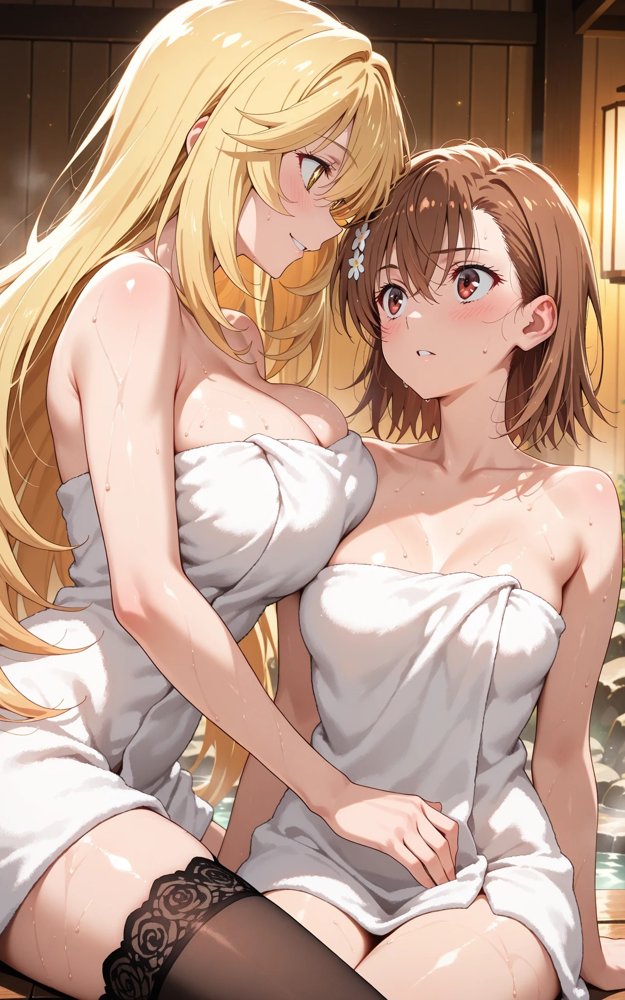 【百合】【発情美少女】とある科学〇超電磁砲 御坂〇琴 × 食蜂〇祈【画像生成マン】