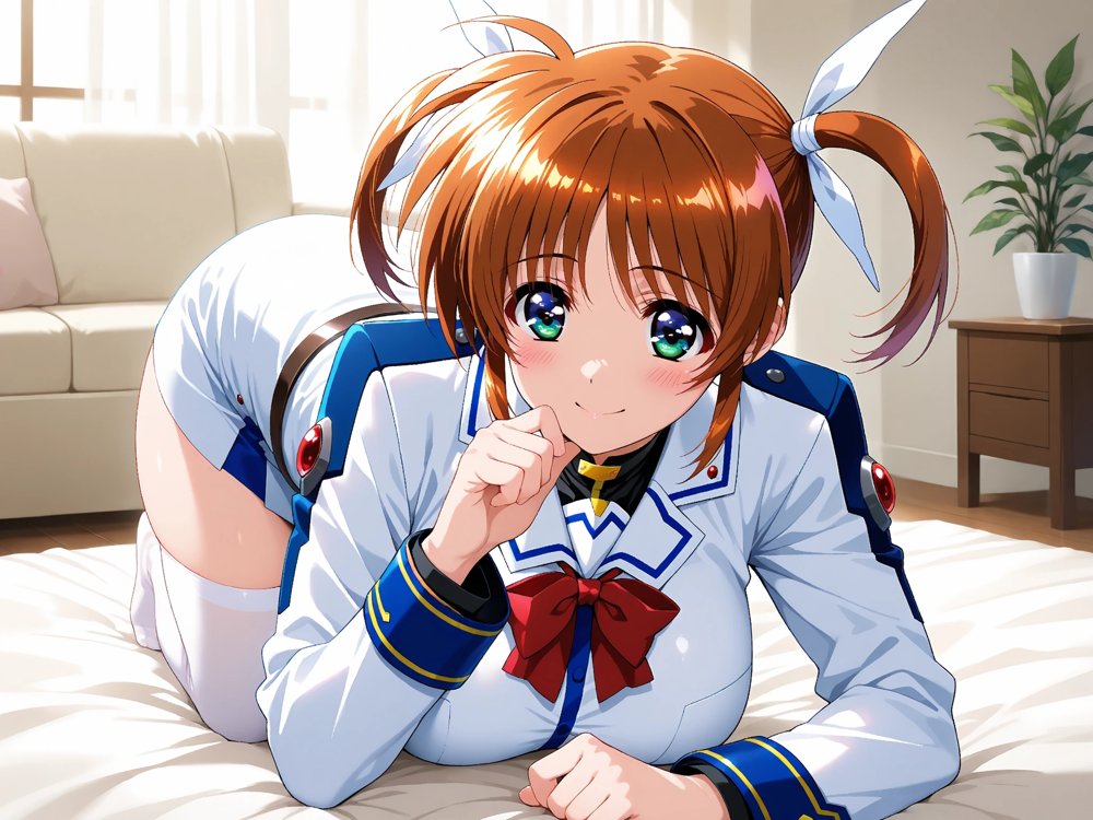 【雌イキヒロイン】魔法少女リ●カルなのは  おじさんと禁断の魔力供給  〜バリアジャケットのまま濃厚ザーメン注入〜【画像生成マン】 hitomi無料エロ漫画（同人誌）サンプル画像006