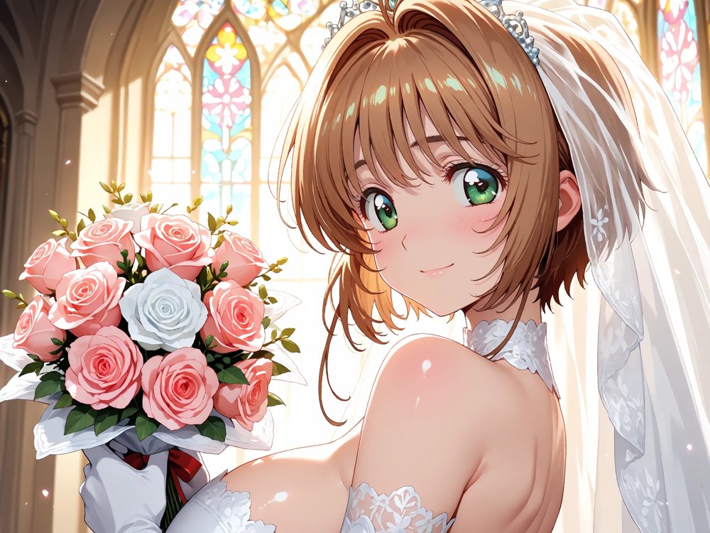【雌イキヒロイン】 カード●ャプターさくら 純白ドレスの花嫁陵●〜カード使いの少女とおじさんの背徳の儀〜【画像生成マン】 hitomi無料エロ漫画（同人誌）サンプル画像008