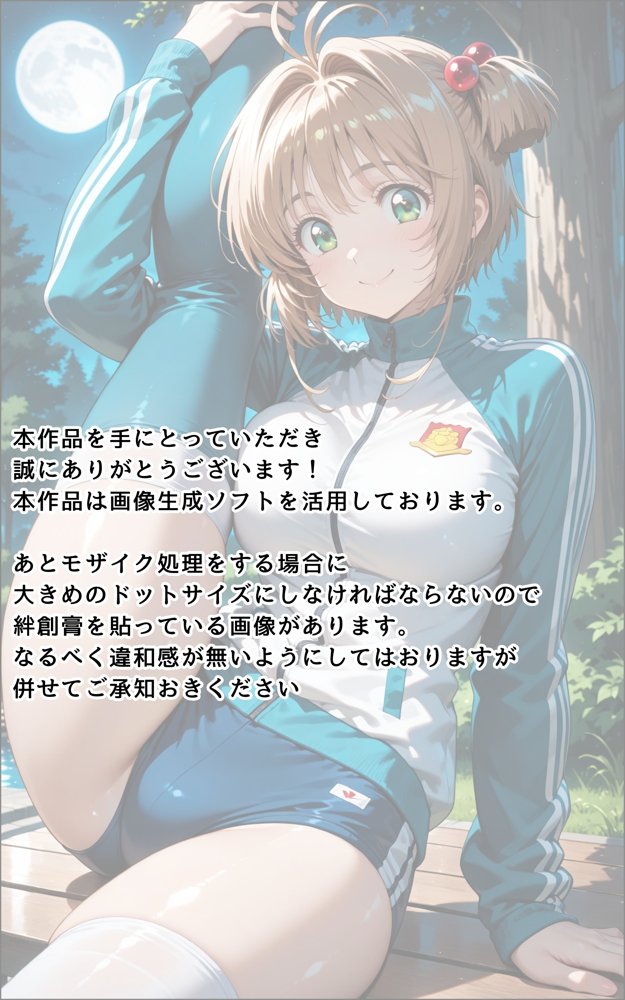 【発情ヒロイン】カードキ〇プターさくら 木〇本桜 屋外ブルマ編【画像生成マン】 hitomi無料エロ漫画（同人誌）サンプル画像002
