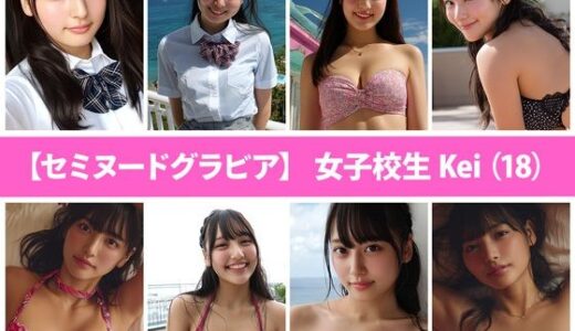 【セミヌードグラビア】女子校生Kei（18）【AI Girls Photo Collection】