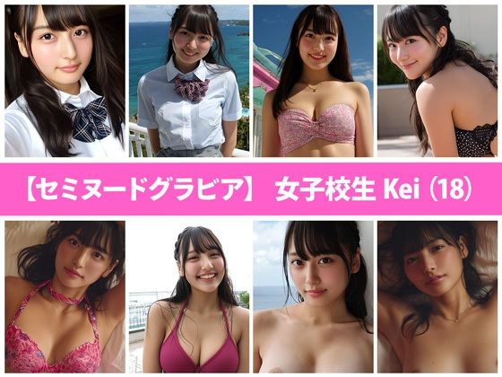 【セミヌードグラビア】女子校生Kei（18）【AI Girls Photo Collection】