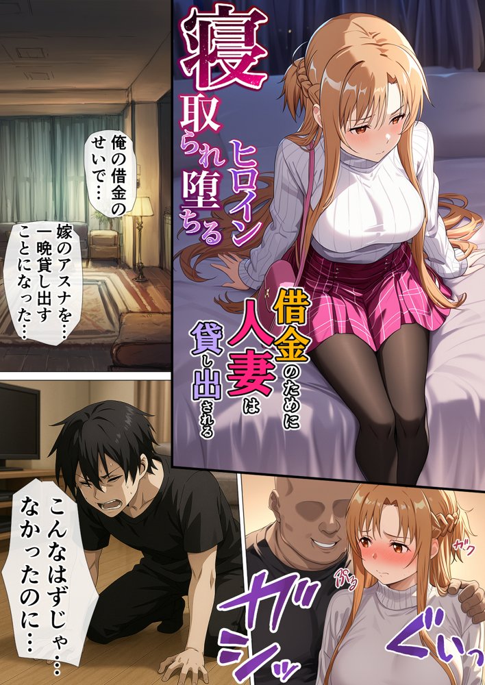 寝取られ堕ちるヒロイン SA〇 アスナ5 -借金で嫁を貸出す話3-【零の旅人】 無料エロ漫画（同人誌）サンプル画像004