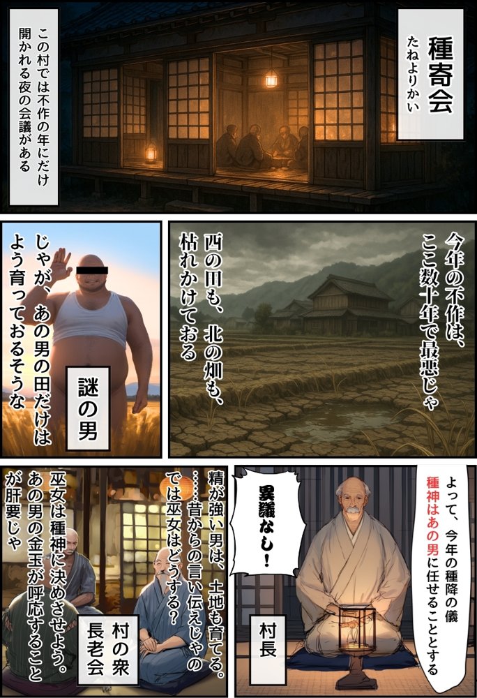 【因習村】村の飢饉を救うため差し出された僕の彼女、BMI40越えの性欲だけはいっちょ前の種付けおじさんに媚薬を飲まされ、おじさん特有のねちっこい前戯で全身べちょべちょに舐められた挙げ句、聖なる肉棒（チンカス付き）の掃除を実施！その後は遂に処女おまんこにゴールイン！入念かつ丹念にがん突きにされ、イキまくりんぐ！一晩中汗だくで連続絶頂アクメを決めさせられた話【種付け出版】 hitomi無料エロ漫画（同人誌）サンプル画像006