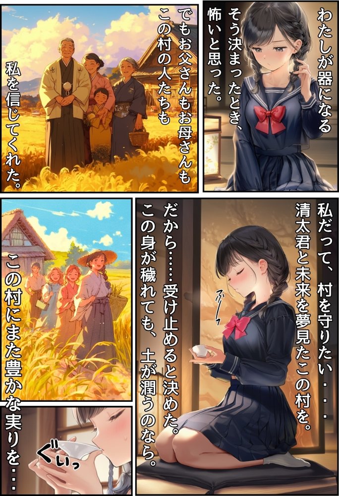 【因習村】村の飢饉を救うため差し出された僕の彼女、BMI40越えの性欲だけはいっちょ前の種付けおじさんに媚薬を飲まされ、おじさん特有のねちっこい前戯で全身べちょべちょに舐められた挙げ句、聖なる肉棒（チンカス付き）の掃除を実施！その後は遂に処女おまんこにゴールイン！入念かつ丹念にがん突きにされ、イキまくりんぐ！一晩中汗だくで連続絶頂アクメを決めさせられた話【種付け出版】 hitomi無料エロ漫画（同人誌）サンプル画像024
