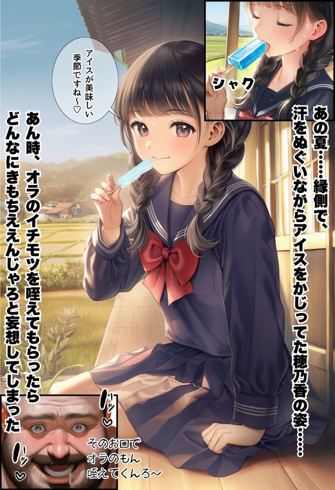 【因習村】村の飢饉を救うため差し出された僕の彼女、BMI40越えの性欲だけはいっちょ前の種付けおじさんに媚薬を飲まされ、おじさん特有のねちっこい前戯で全身べちょべちょに舐められた挙げ句、聖なる肉棒（チンカス付き）の掃除を実施！その後は遂に処女おまんこにゴールイン！入念かつ丹念にがん突きにされ、イキまくりんぐ！一晩中汗だくで連続絶頂アクメを決めさせられた話【種付け出版】 hitomi無料エロ漫画（同人誌）サンプル画像032